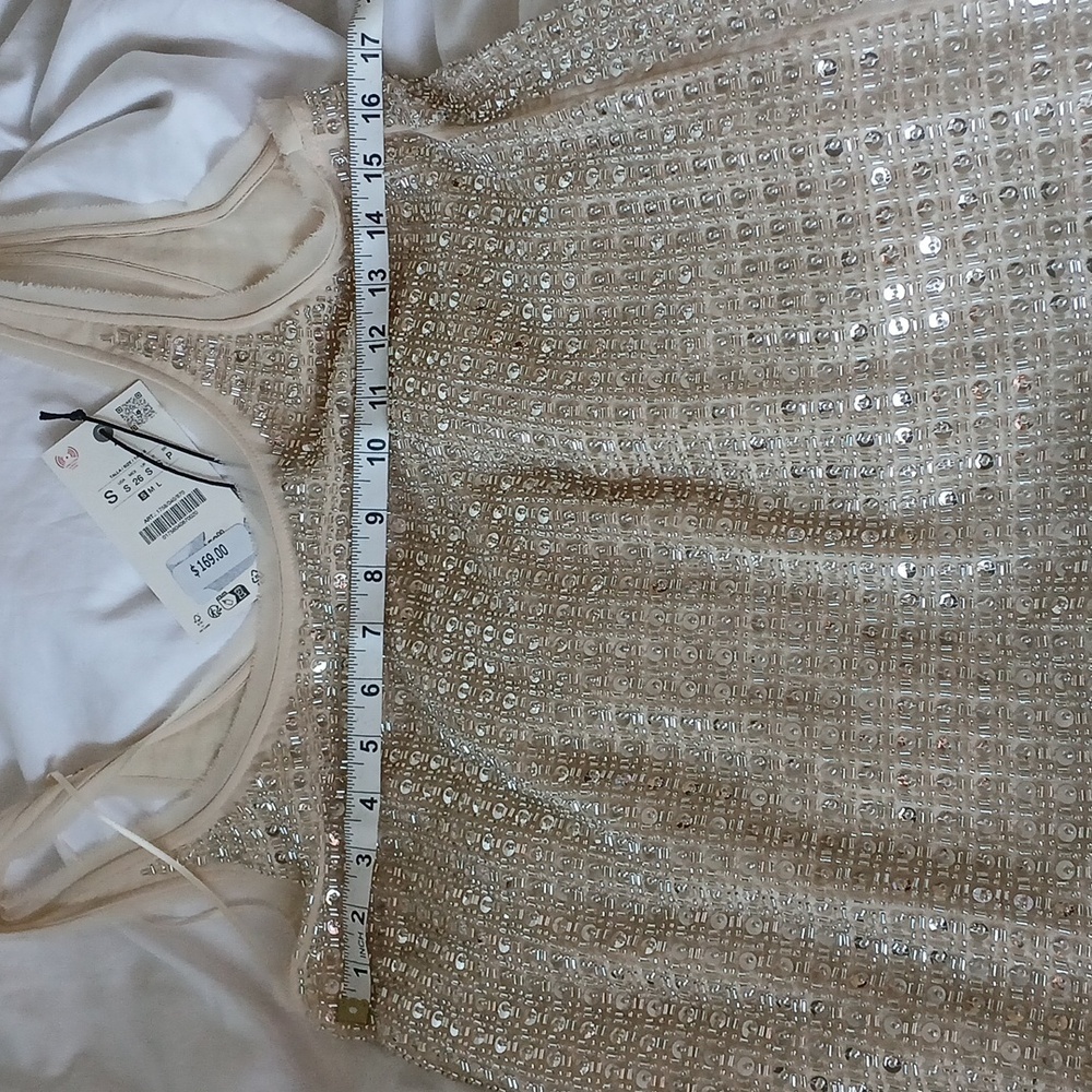 Sparkling Sleeveless Top ZARA Mini DRESS - Picture 4 of 8